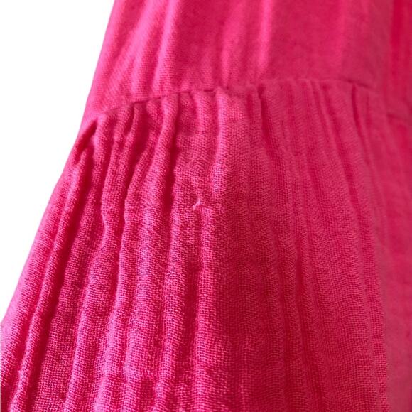 Xirena Nissa Open Back Tiered Puff Sleeve Mini Trapeze Dress Size Medium - Picture 10 of 10